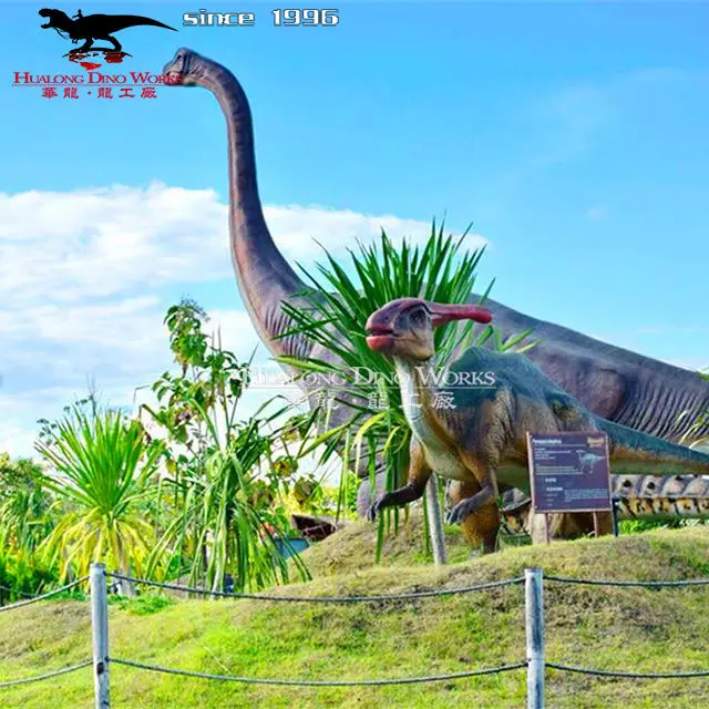 Outdoor relax animatronic dinosaur animated moving model