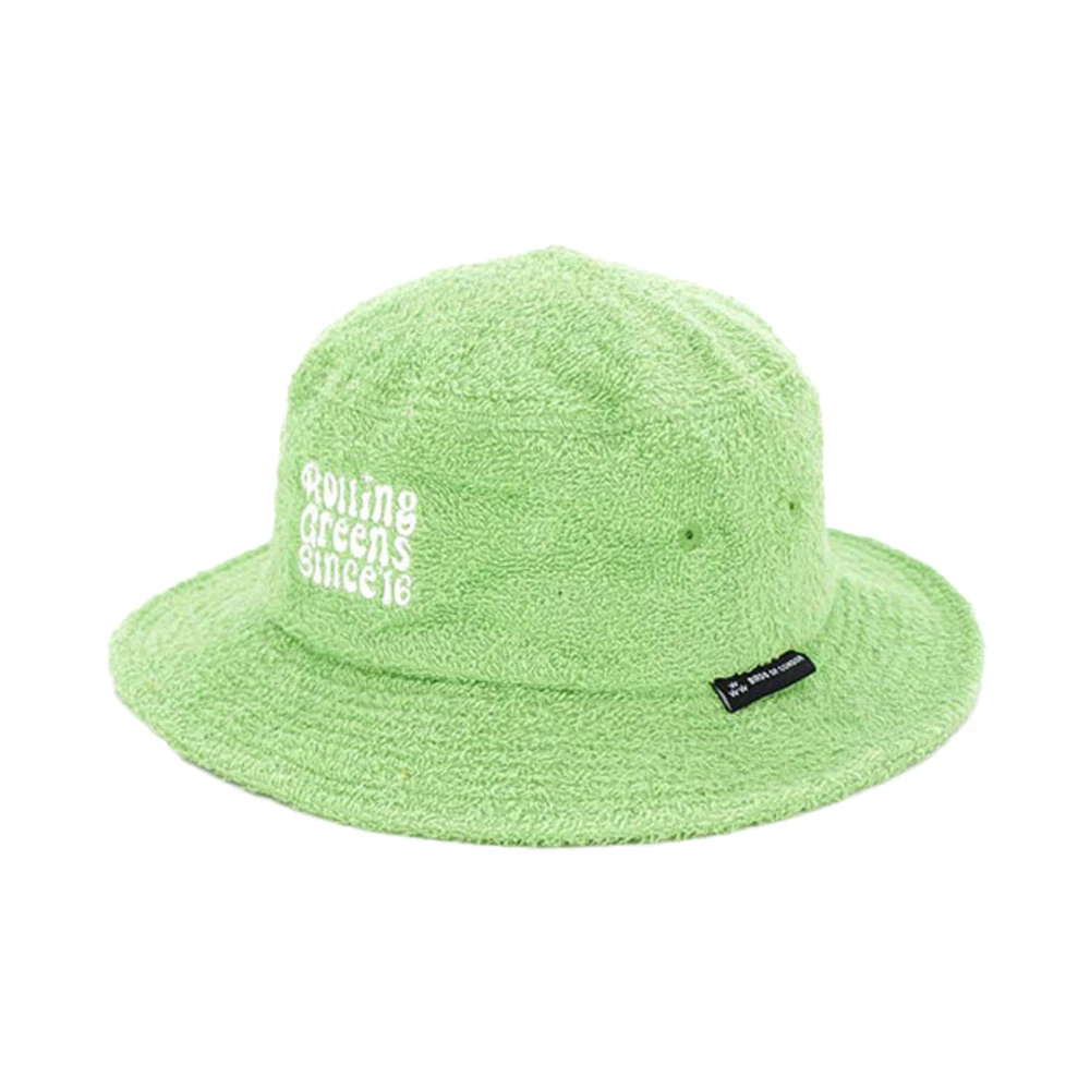 wholesale custom embroidered logo mens terry towel bucket hat