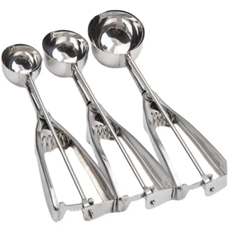 XXZ Food Grade Stainless Steel Premium Cookie Scooper For Baking With Trigger Release Ice Cream Scoop