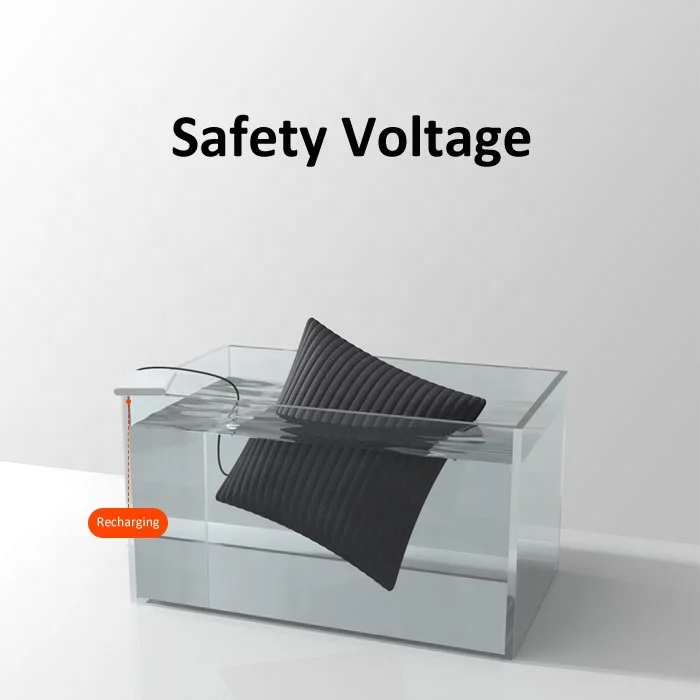 Anjuny USB Heated Rechargeable Heating Pillow Electric Soft Silk Warm Winter Car Outdoor Throw Pillow