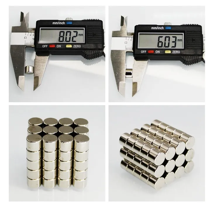 D8mmx6mm Neodymium Magnet Permanent NdFeB Super Strong Powerful Small Round Magnetic Magnets Disc 8mm*6mm