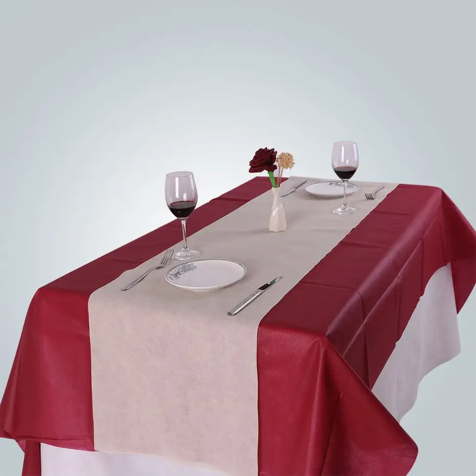 108 Round Biodegradable Disposable Non-woven Tablecloth