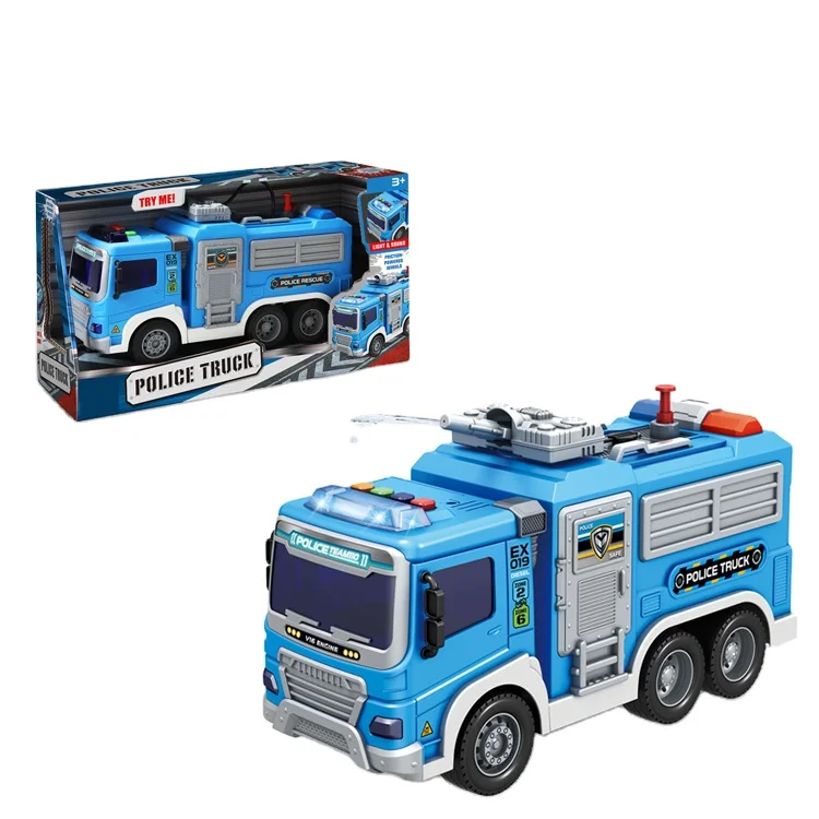 2024 New Toy Car Fire Rescue Truck Toys Friction Powered Fire Car with Light and Sound