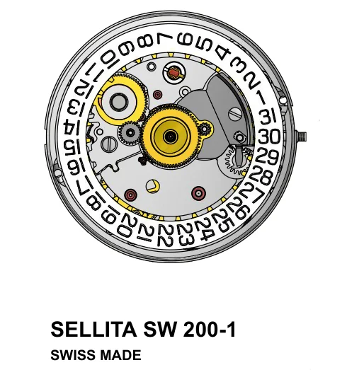 Готово к отправке, оригинальный sellita механический механизм SW200-1 Дата Календарь