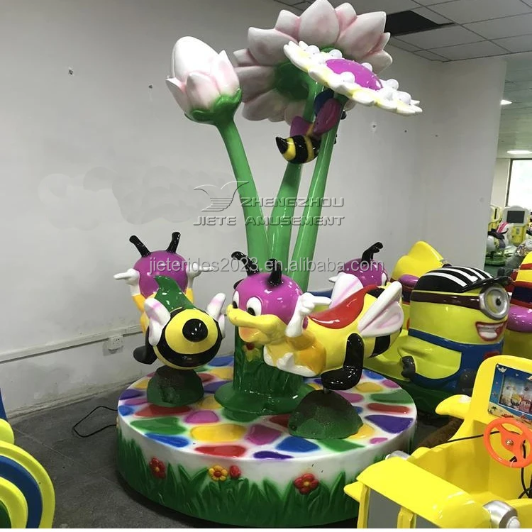 Factory Price Coin Operated Mini Electric Carousel For Amusement Park sale 3 Seats Small Carousel