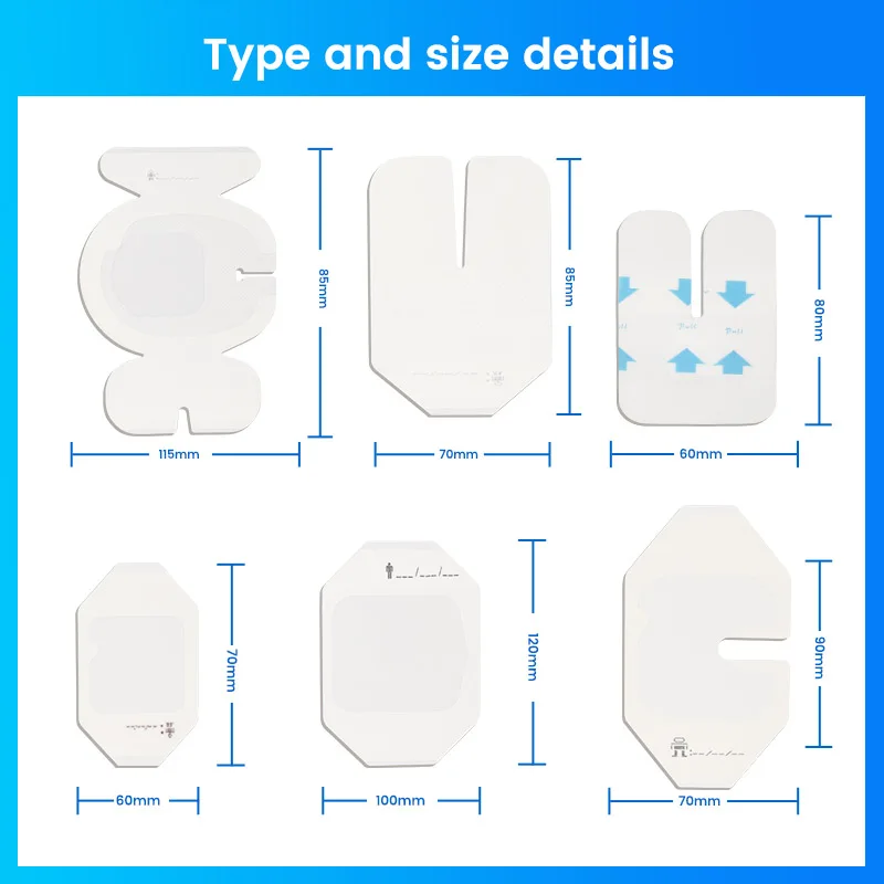 Medical use transparent film dressing wound care IV adhesive cannula fixation wound dressing