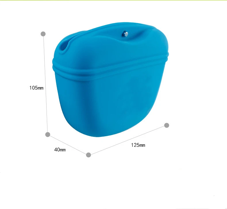 
Dog Walking Treat Pouch Pet Training Food Dispenser with Waist Clip Silicone Treat Pouch 