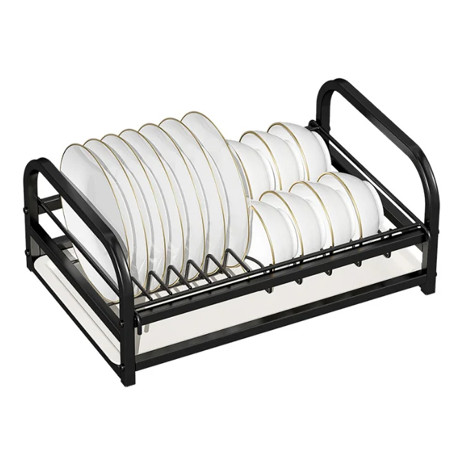 Single-Tier Detachable Metal Dish Drainer Rack Kitchen Accessories Organizer and Home Storage Sink Drying Rack Table Stand