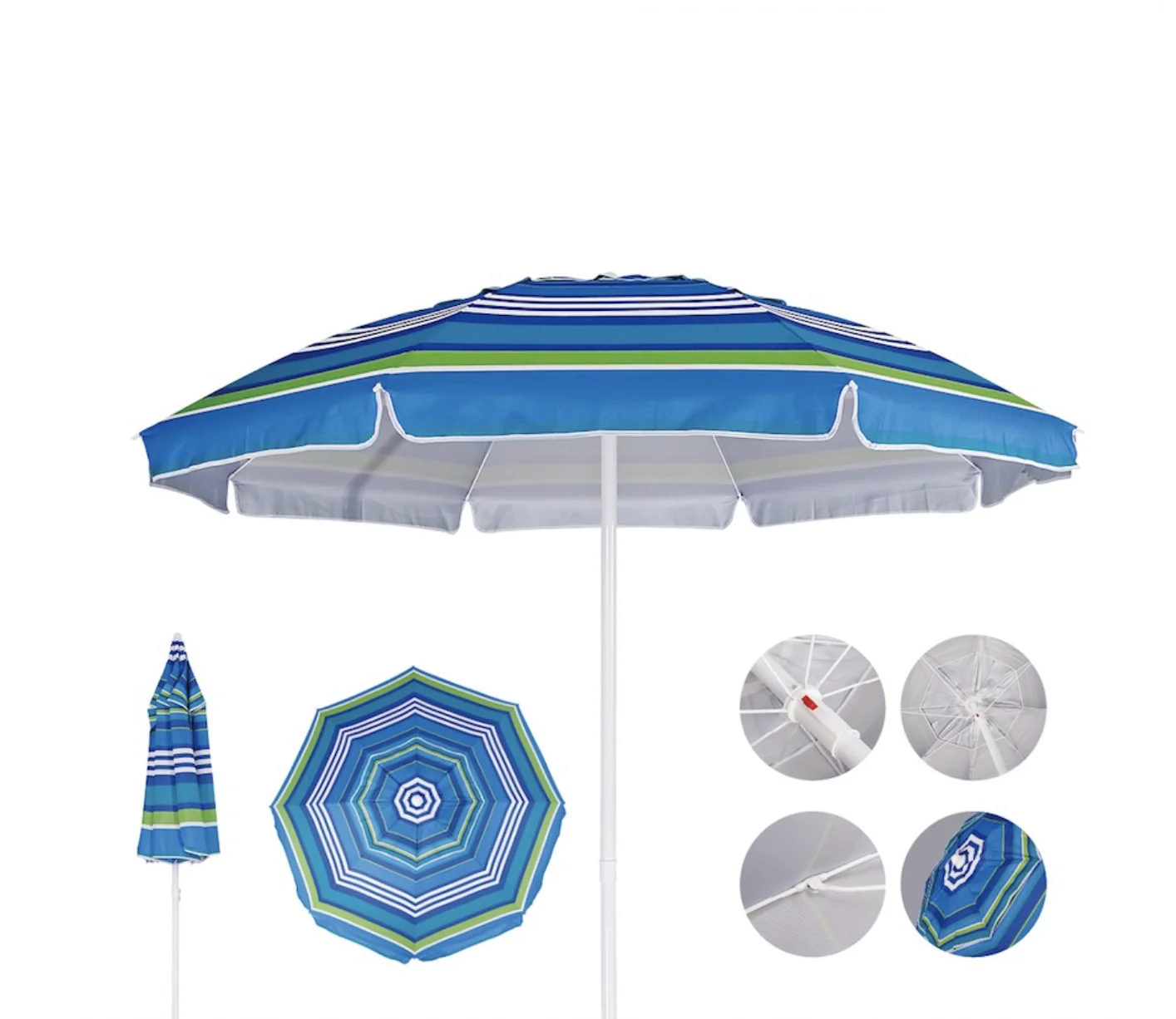 Portable Supplier Pool Restaurant Chinese Advertising UV Windproof Parasol Simple Garden Patio Beach Outdoor Umbrella