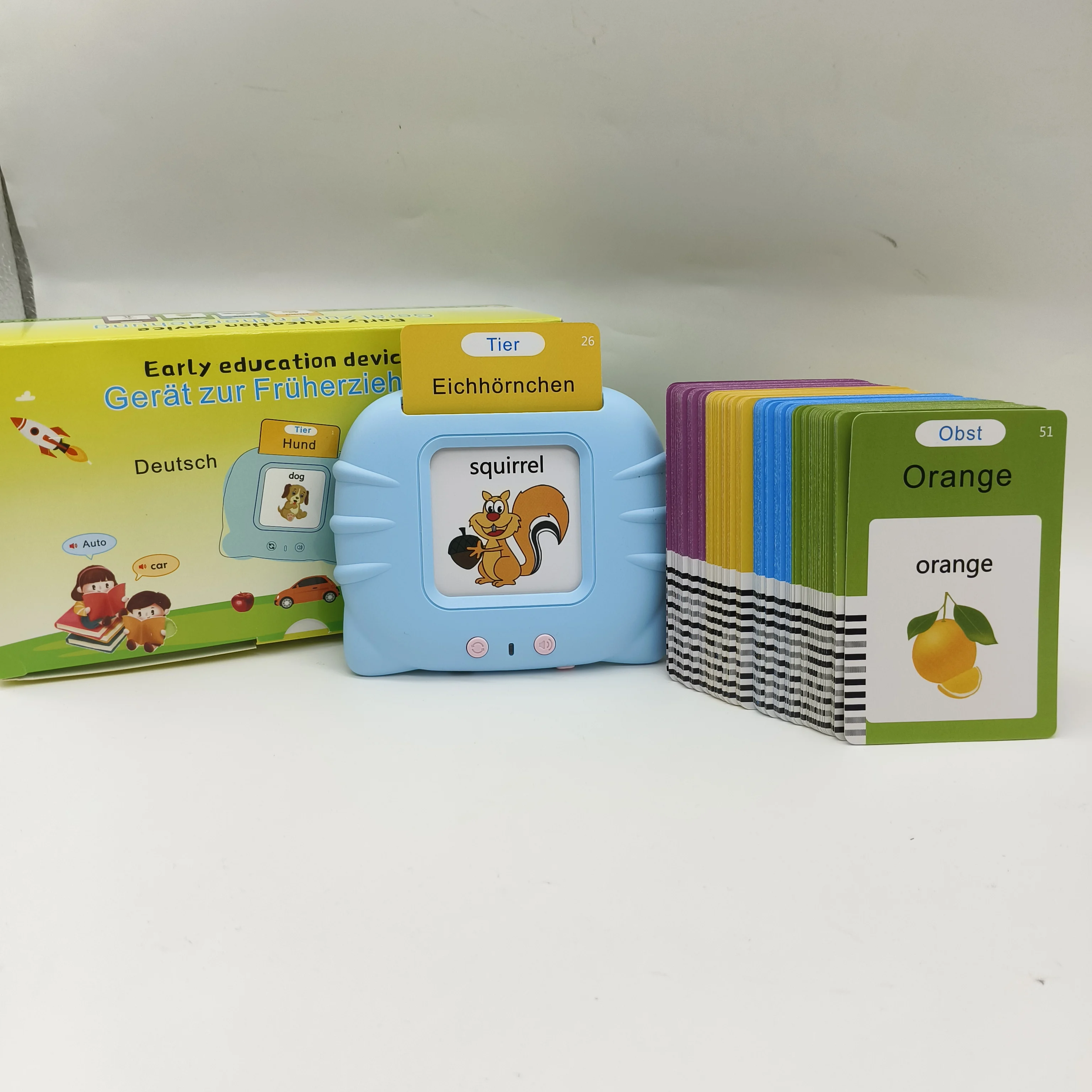 German Learning Flashcard Kids Read Machine Children Educational Cognitive Toys Cards Talking Flash Card Toys For Children