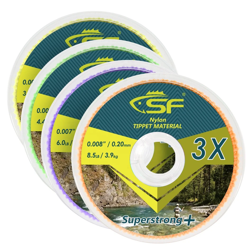 Прозрачный однонитевой палантин SF, леска для ловли нахлыстом, поводки, рыболовная леска для форели 0X 1X 2X 3X 4X 5X 6X 7X