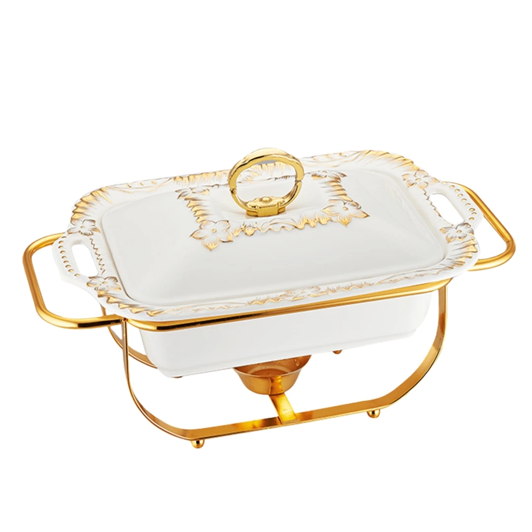 China factory direct sales food warmer gold from china ceramic cooker with Professional cheap chafing dish