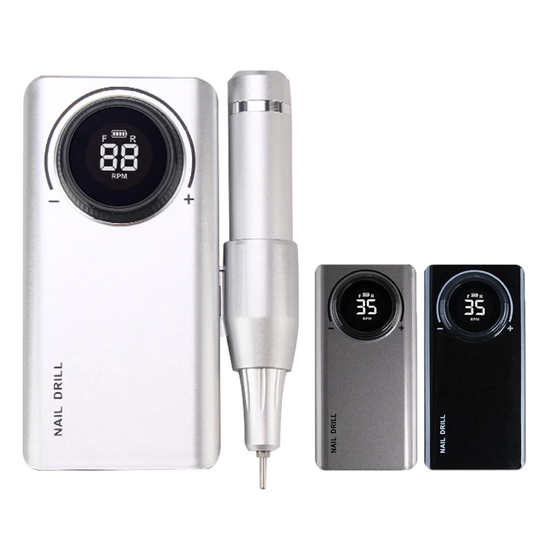Portable Professional Manicure Electric Rechargeable 35000rpm Brushless Nail Polish Machine
