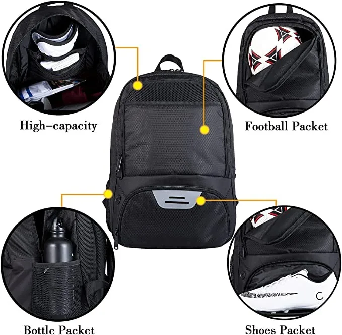 Advocator OEM/ODM Sports Bag Soccer Fit for Basketball Football Volleyball with Shoes Compartment