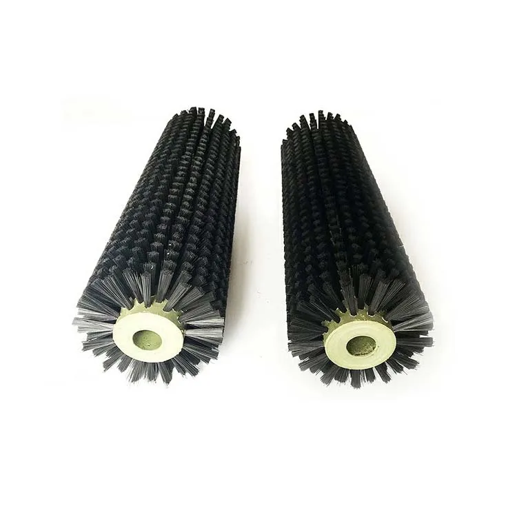 Vegetable washing revolve brush roller with steel shaft from brush industry base