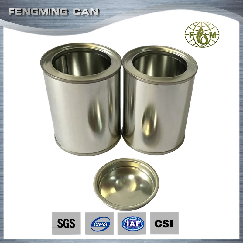 6oz small custom metal tin candle jar with lid