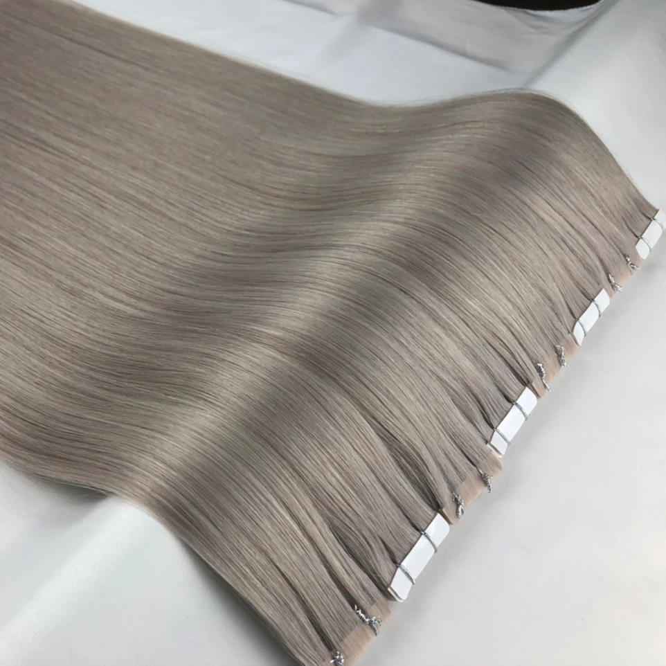 Ruikang  Injection Tape Large Stock Russian color hair bulk hair 100%  Super double Drawn