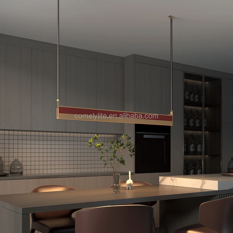 Original Design LED Pendant Light 3000K Warm Light with Adjustable Color Temperature, Lens Strip Lighting for Modern Chandeliers