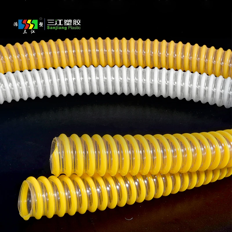 Large Diameter Pipe Flexible Spiral Helix Reinforced Pvc Suction Hoses In Swimming Pool