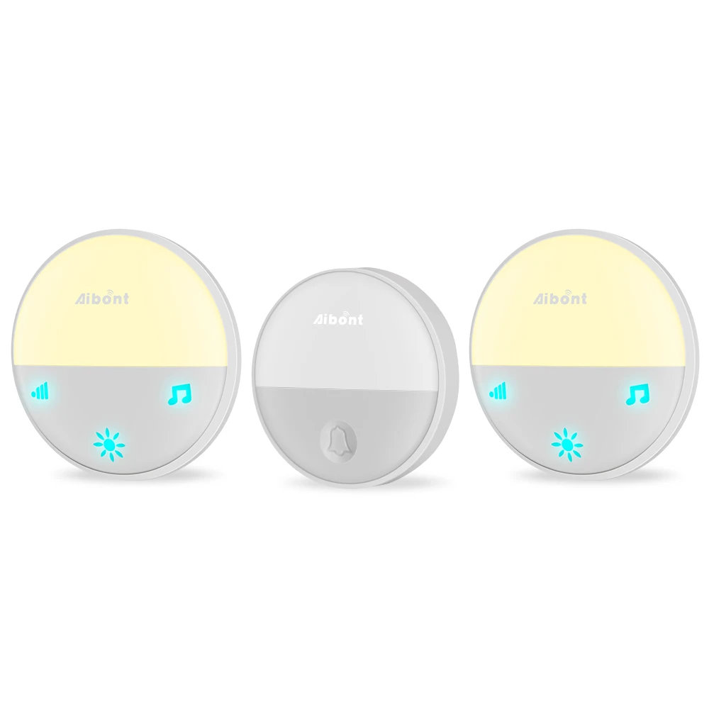 Wireless Doorbell Waterproof Door 58 Chimes With Automatic Sensor Night Light Function Operating At 500 Feet