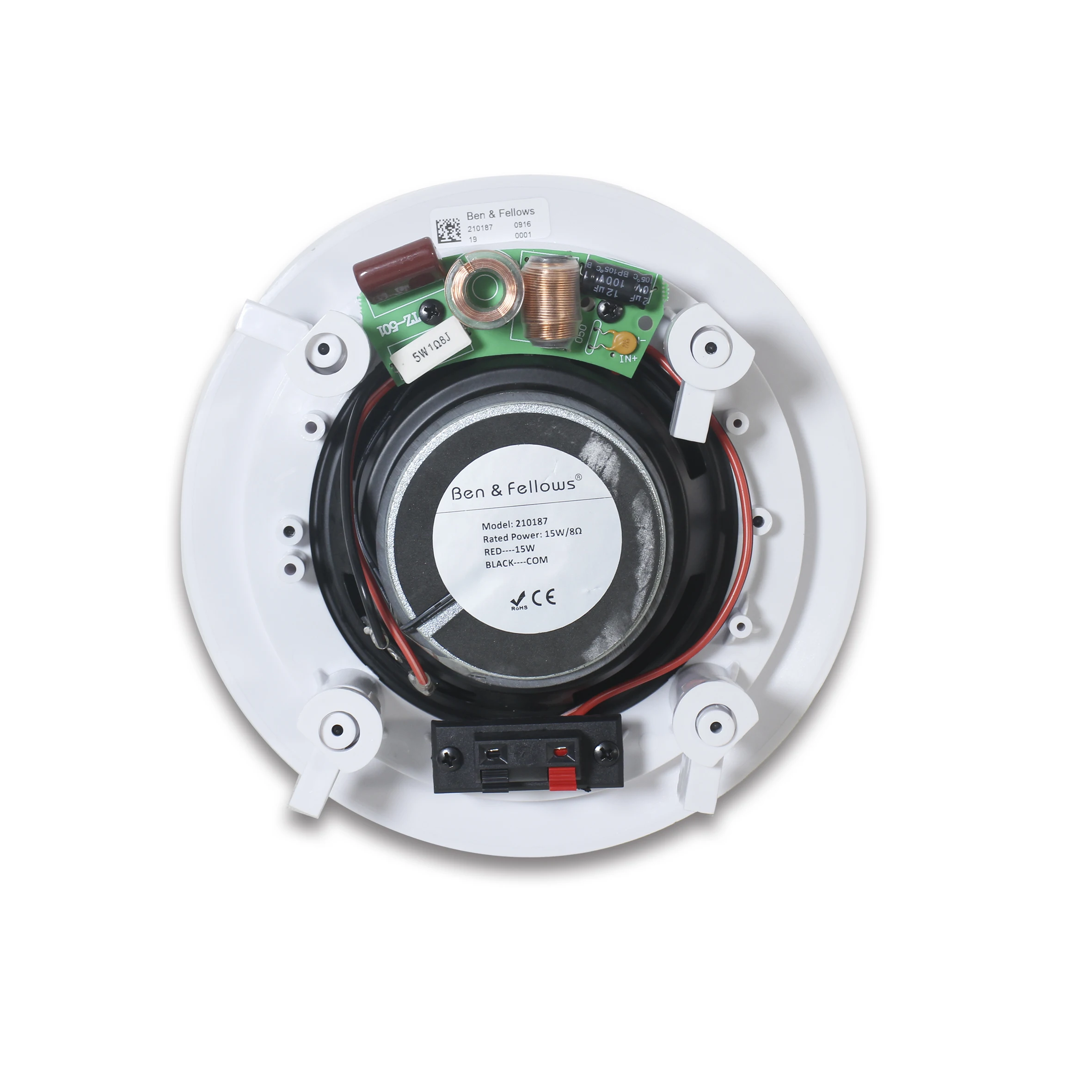 4 Channel Mini 25W BT Home Audio Music System Wall Mount Amplifier with 4 PCS 5' Coaxial Ceiling Speaker and Remote Control