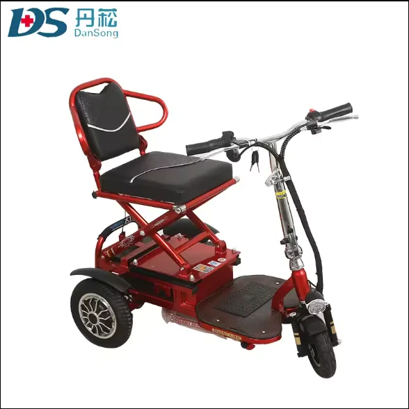 Elderly Healthcare 3 Wheels Folding Electric Seniors Mobility Electric Scooters Electric Power Scooter