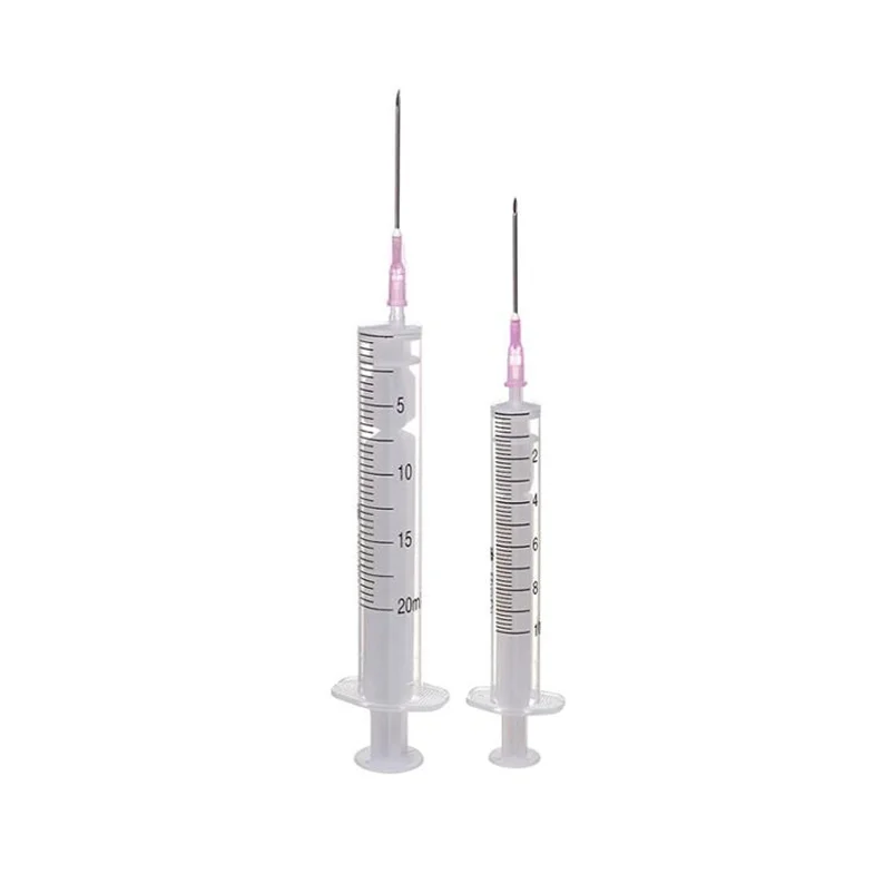 High Quality Disposable Syringe with Needle 1ml 2ml 2.5ml 3ml 5ml 10ml Capacities 3-Part Plastic Luer Lock