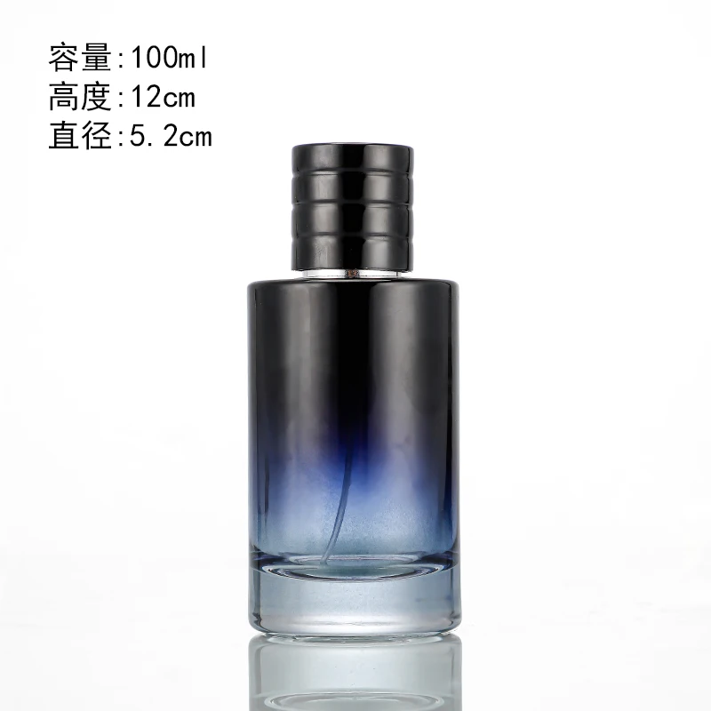 custom design your own luxury 50ml 100ml bottle black refillable perfume glass bottle perfume travel bottle