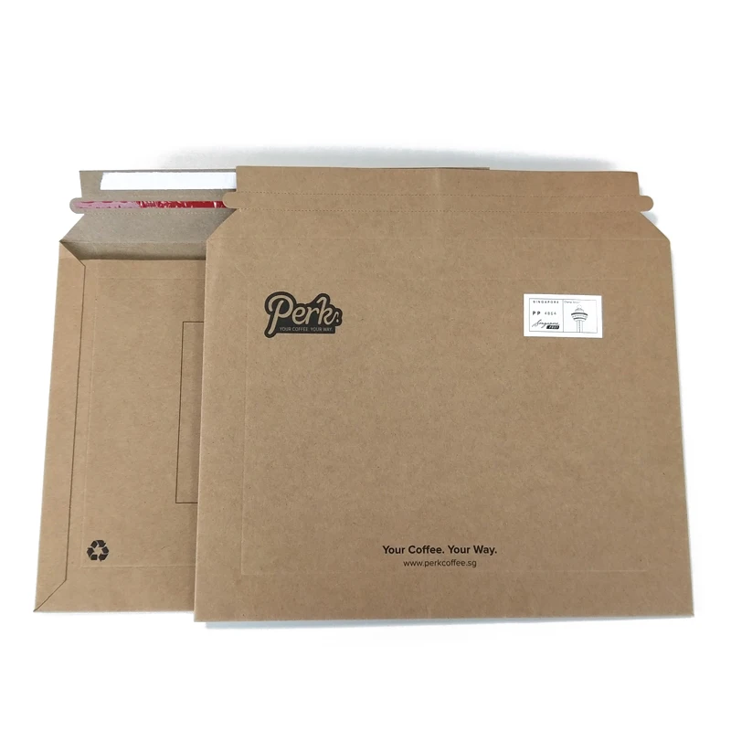 
Custom Kraft Eco friendly Cardboard Envelope Rigid Mailer 