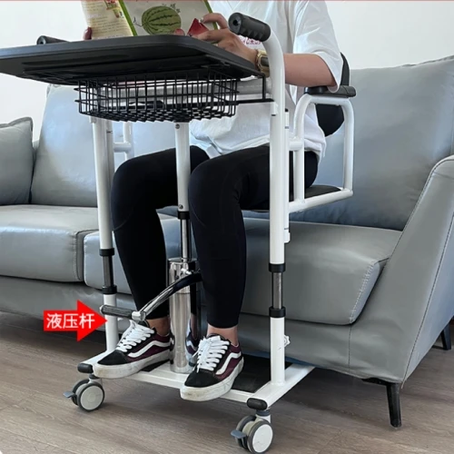 Wholesale of medical and health products, manual hydraulic wheelchairs with bedpan and shower, suitable for the elderly