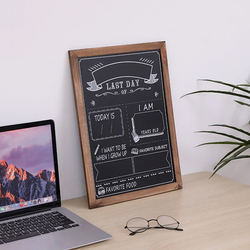 Custom mini wooden desktop blackboard school kids chalkboard