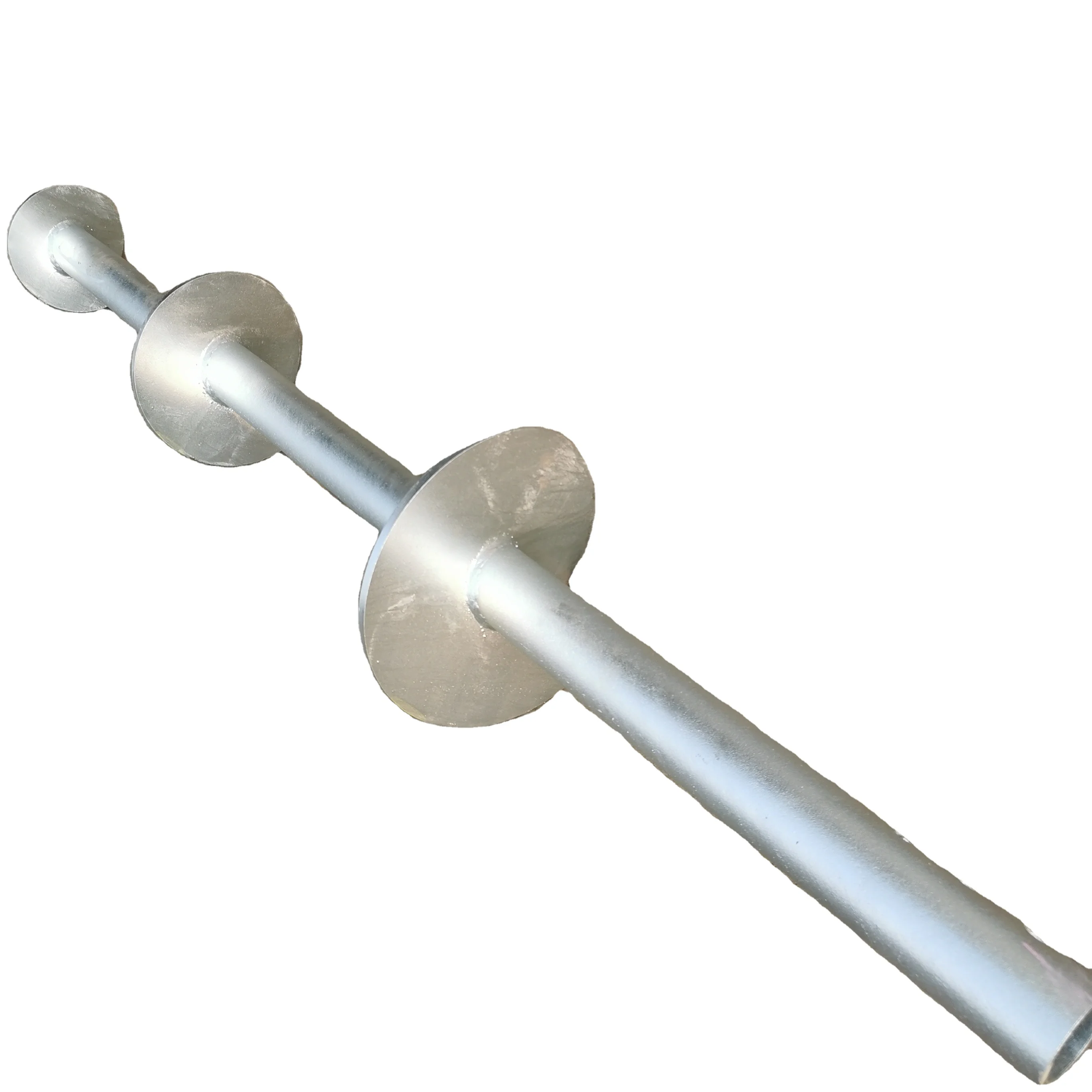 Factory Directly Sale Carbon Steel HDG Silver Ground Screw Helical Pile