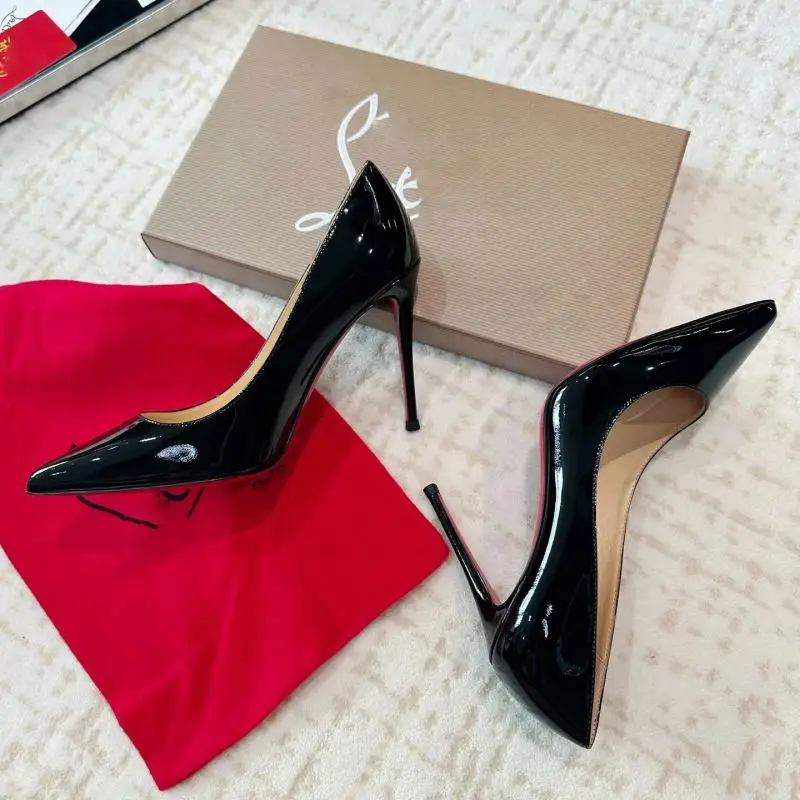 Genuine Leather heels women 2023 luxury shoes designer shoes women famous brands Red Bottom Heels