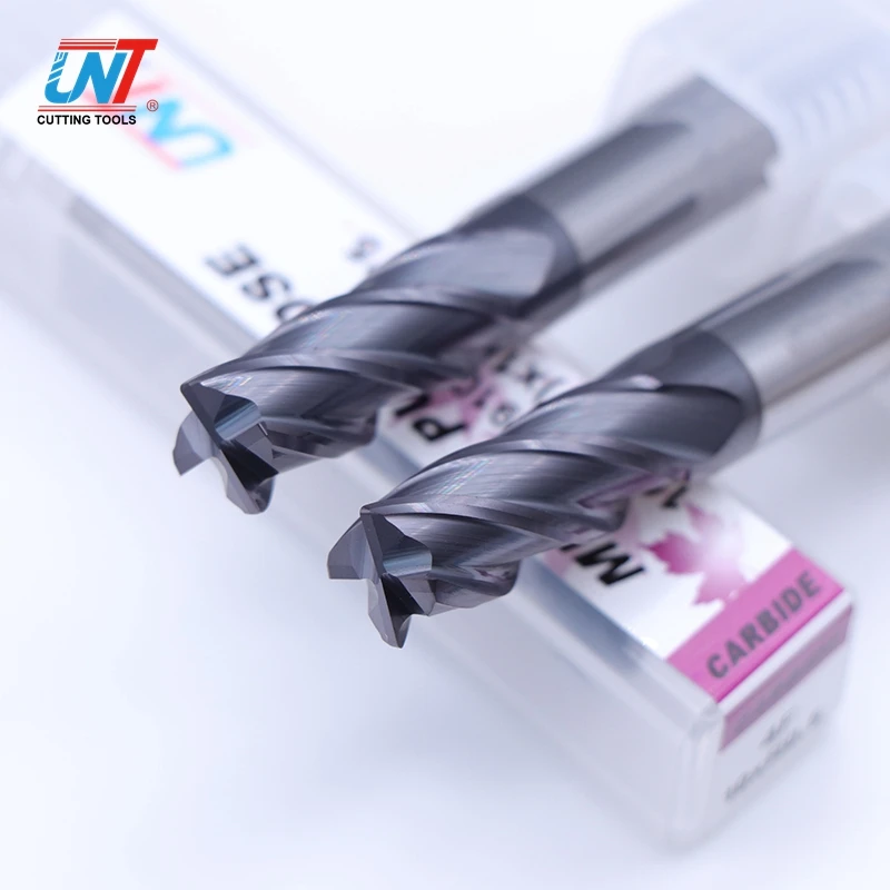 UNT 5 PCS 4 FLUTE 1/8 END MILL SOLID CARBIDE TiAlN COATED X 1/2 X 1-1/2 CNC BIT High Speed Tool Steel China Suppli