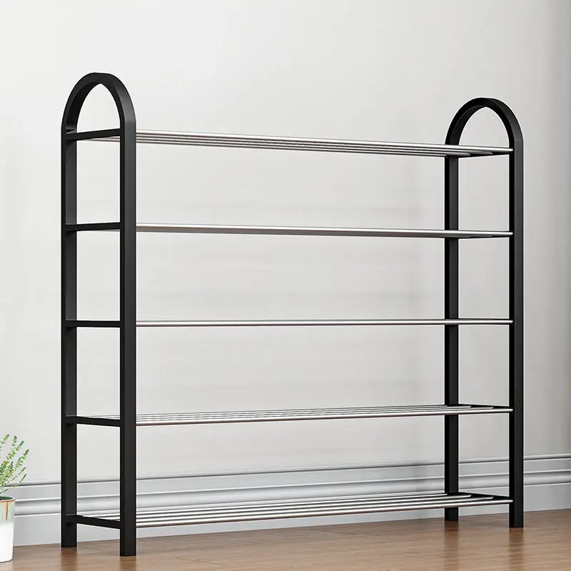 High Quality Easy To Assemble Space Saving Multilayer Shoe Organizer Stainless Steel Home Metal Shoe Rack