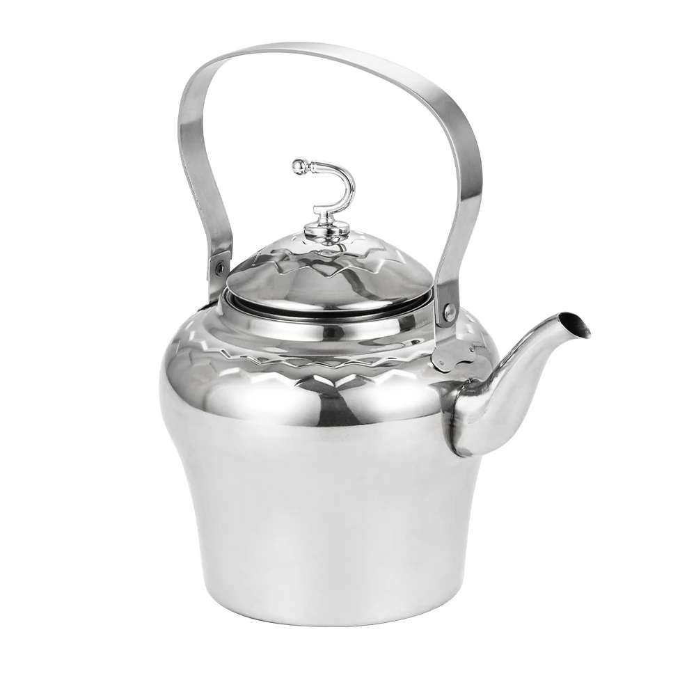 Luxurious Stainless Steel Cooking Tea Kettle Teapot for Stove Top with Ergonomic Handle for Gas Induction