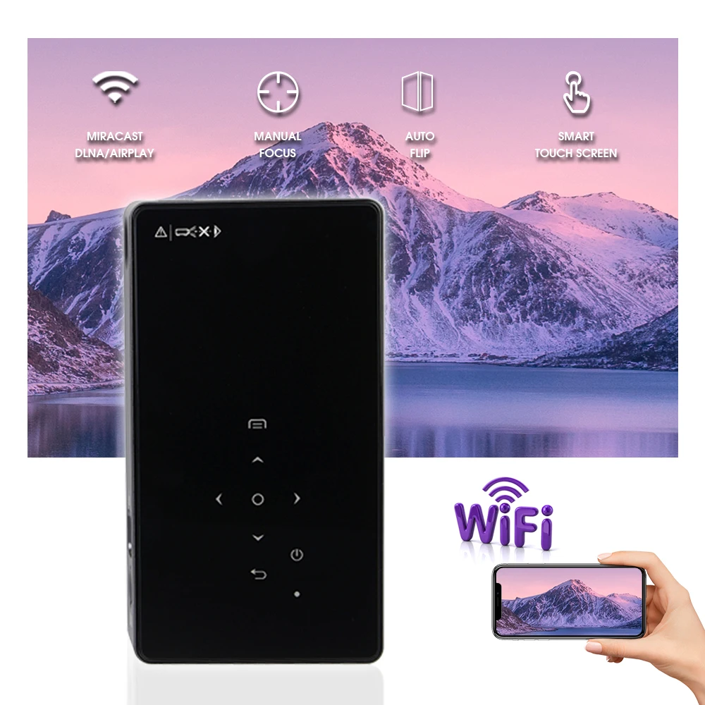 2022 Pico Dlp карманный мини классный показ данных мобильный Пользовательский логотип смарт-проектор Wifi по хорошей цене