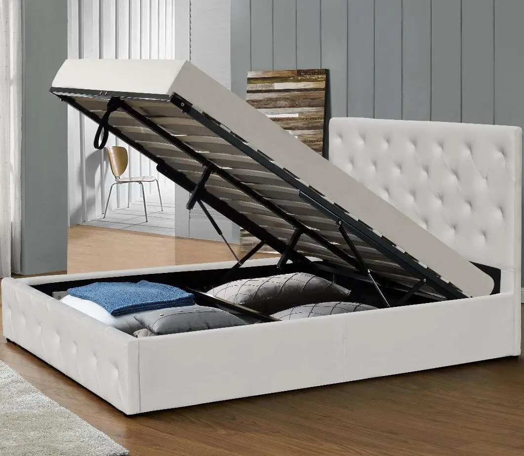 Ottoman storage bed with gas lift mechanism