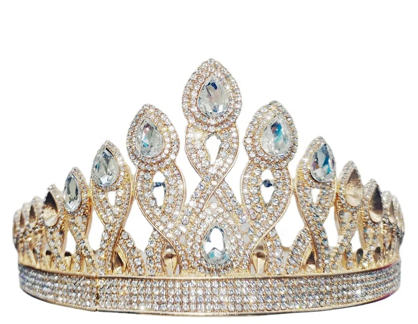 Free Customized All Sizes Beauty Ab Crystal Pageant Bridal Crowns Wedding Princess Queen Winner