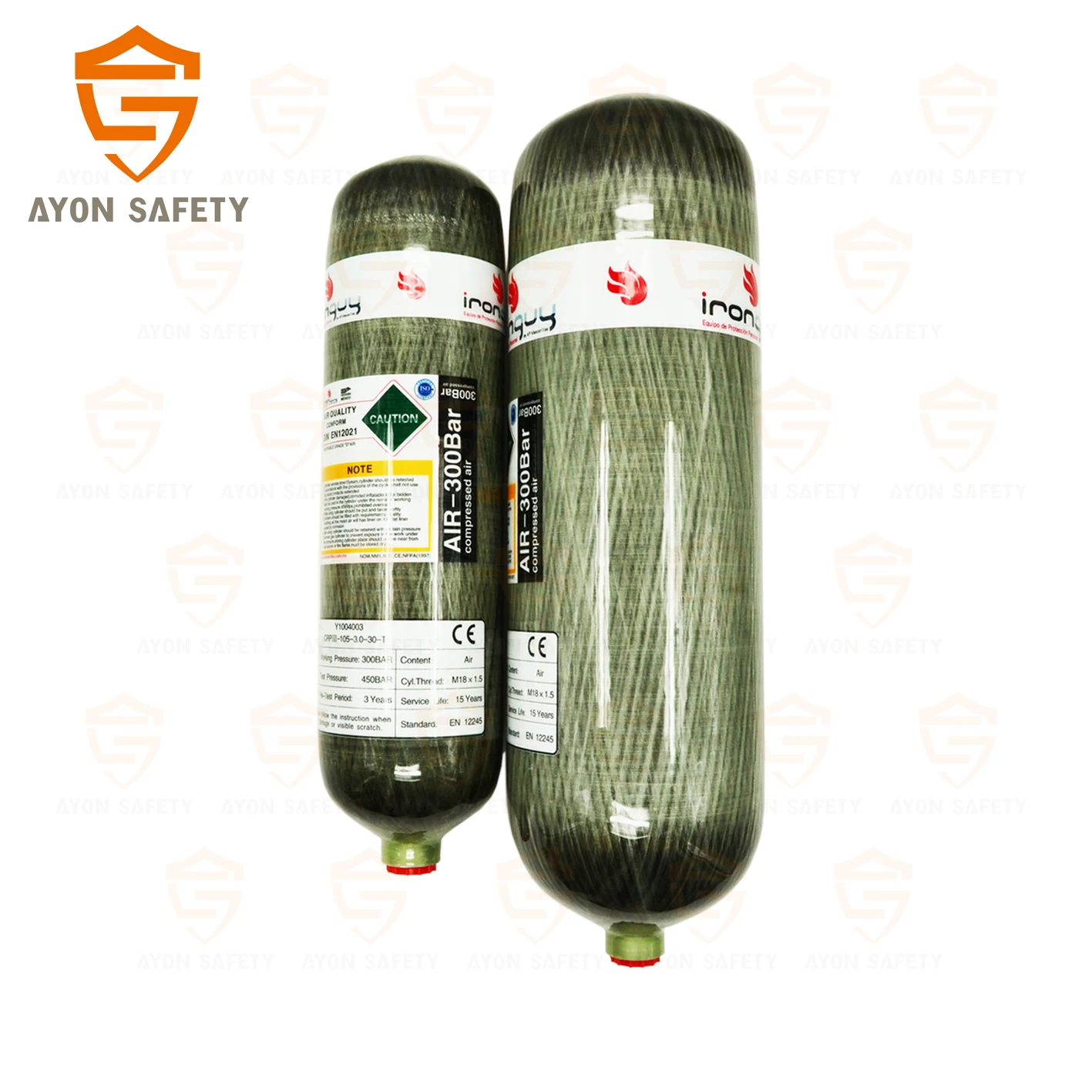 3L,6.8L,9L carbon fiber gas cylinder for SCBA