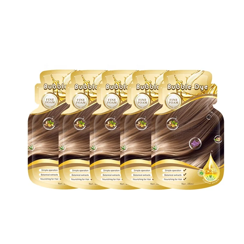 Natural Plants Extracts Low Price Hair Coloring Shampoo Gentle Harmless Bubble Hair Dye for Vibrant Color and Easy Application