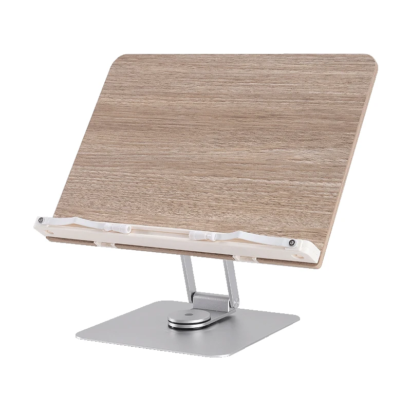 Adjustable Desktop Cookbook and document Holder with Rotatable Swivel Base Foldable and Portable Book Stand