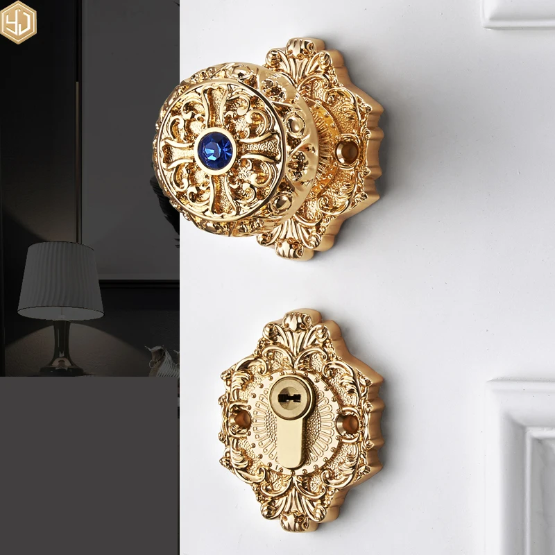 All Copper Silent Pure European Villa Solid Wood Bedroom Door Lock Indoor Universal Lock