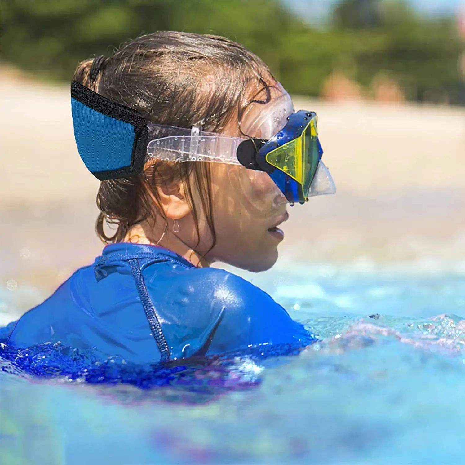 Scuba Oceanarium Waterproof Diving Mask Strap Cover Underwater Snorkeling Long Hair Wrapper Protector Hair Band