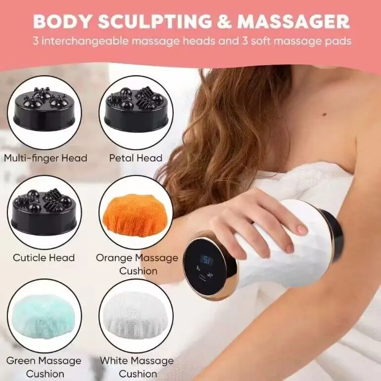 2024 New Body Slimming Handheld Body Sculpting Machine Hand Held Massager Electric Anti Cellulite Massager Hammer
