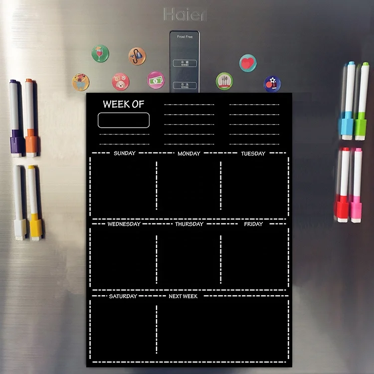 Пользовательский влажный стираемый Магнитный органайзер для холодильника