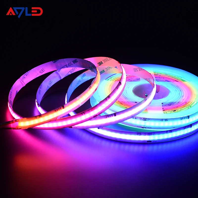UL Listed 5M High Density LED Tape Light Full Color 24v Non Waterproof Smart Cob Led Strip Lights