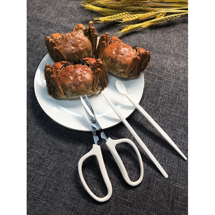 Crab eating tool hairy crab clip stainless steel crab needle scissors household