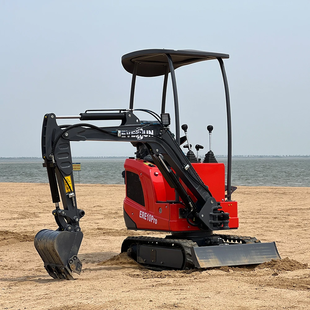 EVERUN ERE10Pro Practical Hot Sale track roller hydraulic bucket compact mini tracked excavator