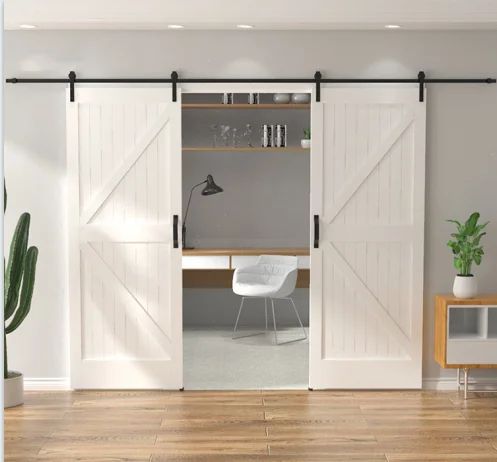 American barn door lifting rail complete set of detachable wooden door hardware complete set of household sliding door